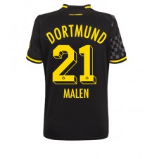 Borussia Dortmund Donyell Malen #21 Bortedrakt Kvinner 2022-23 Kortermet